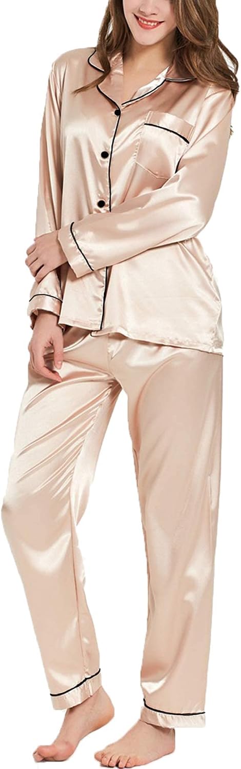 Detalle de Pyjama set silk satin pyjamas