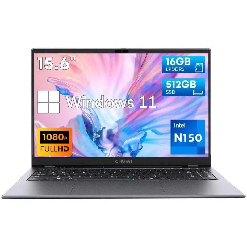Detalle de Chuwi GemiBook Plus N150, portátil de 15,6 pulgadas con 16 GB y SSD de 512 GB