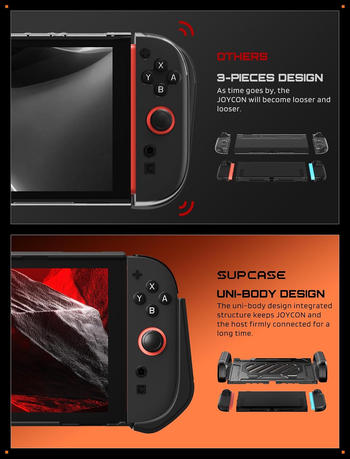 Detalle de SUPCASE Dockable Case for Nintendo Switch 2 with Foldable Aluminum Stand