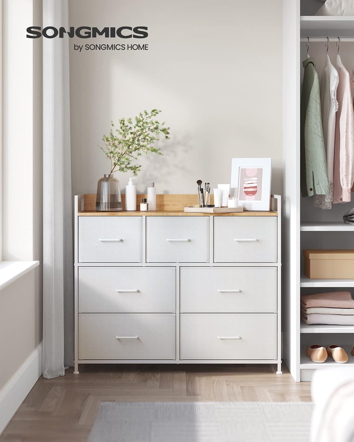 Thumbnail 1 de SONGMICS Fabric Drawer Dresser, 7 Drawers