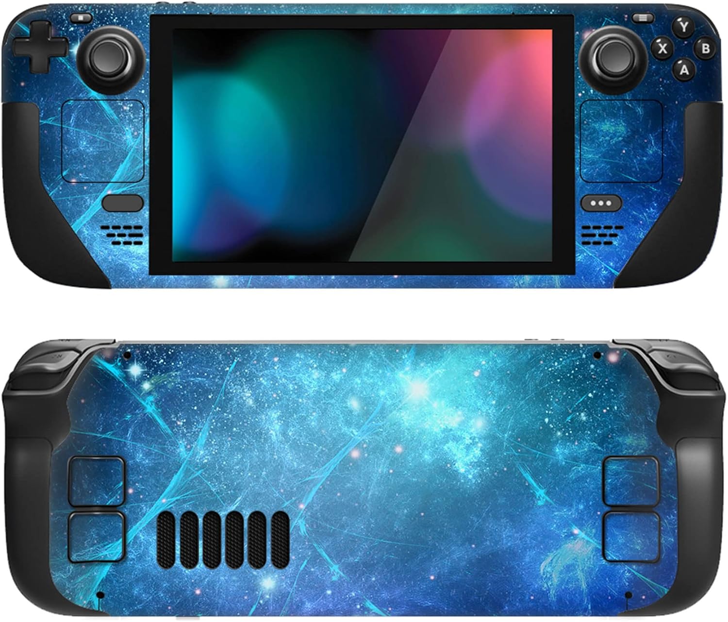 Detalle de PlayVital Full Set Skin for Steam Deck (LCD) / OLED — Blue Nebula