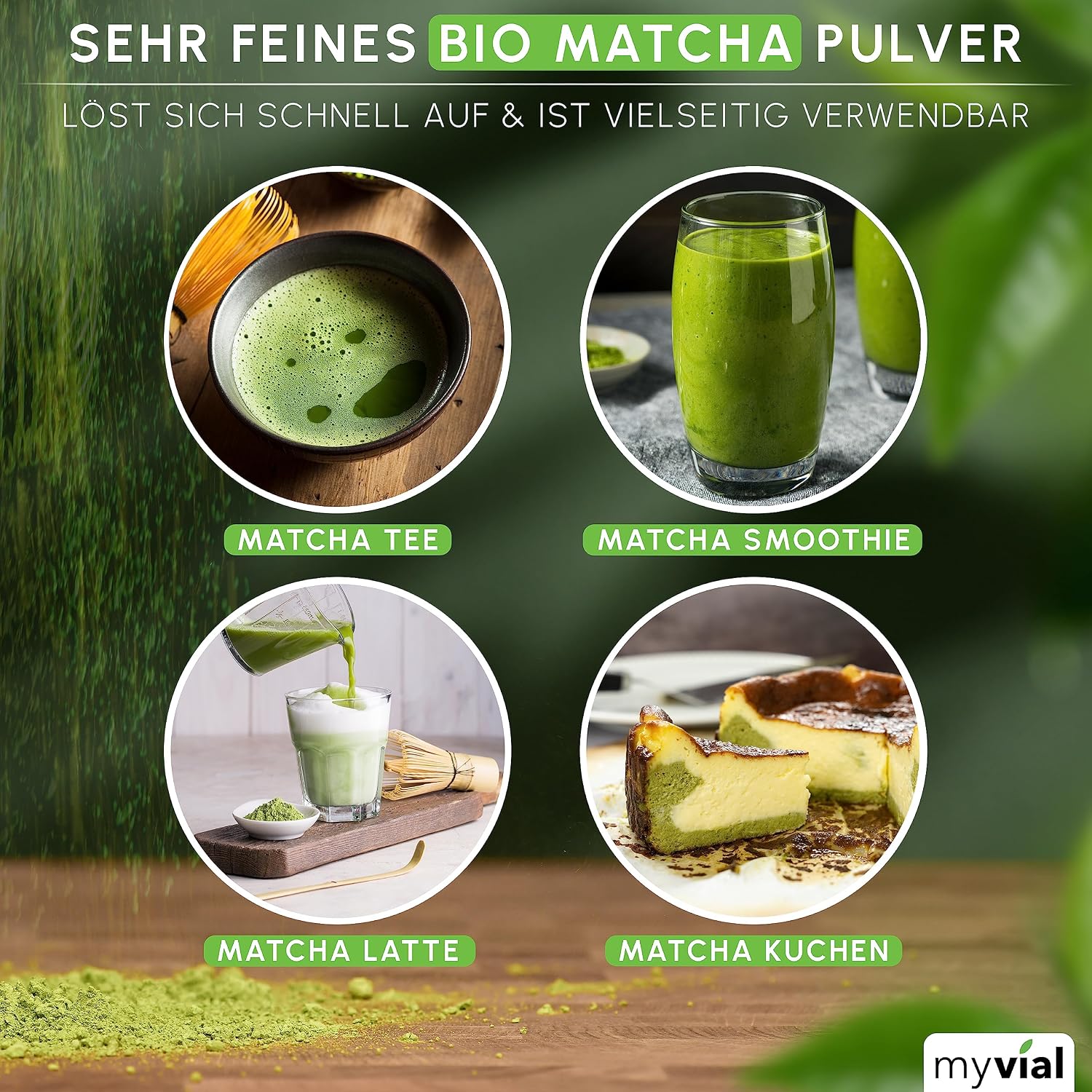 Thumbnail 5 de Myvial Bio Matcha Pulver Premium 100g 🍵