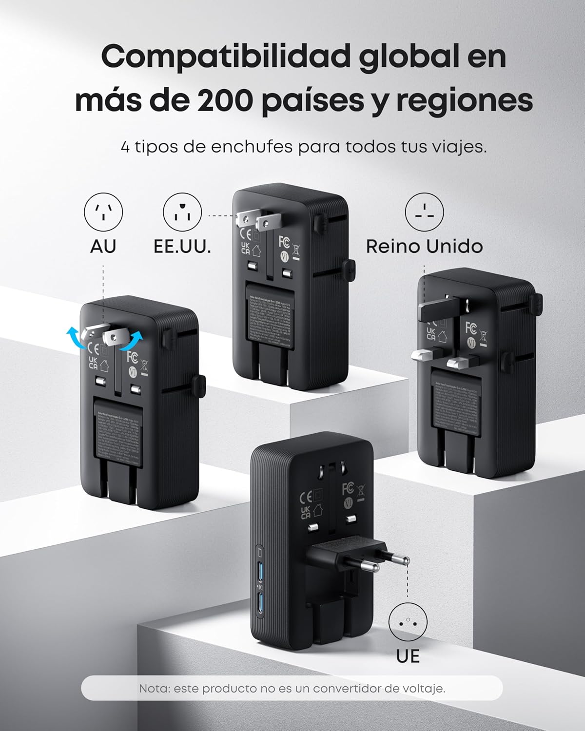 Thumbnail 1 de Anker Nano 5 en 1 Adaptador de Viaje 20 W