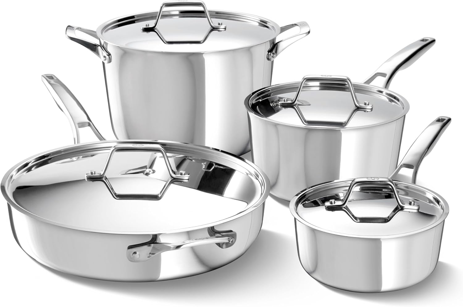Detalle de Calphalon stainless steel cookware set 5-ply
