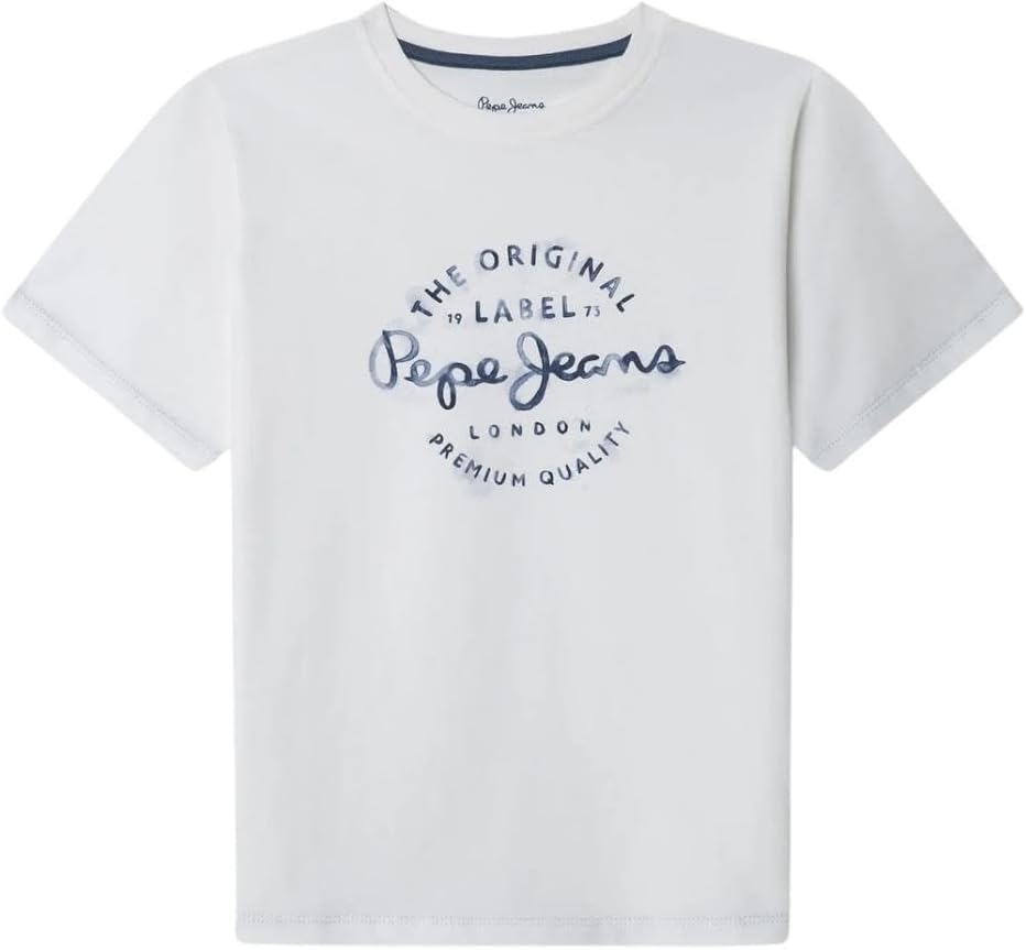 Detalle de Pepe Jeans Beckett T-Shirt Bambini e Ragazzi – stile artistico e vestibilità regolare