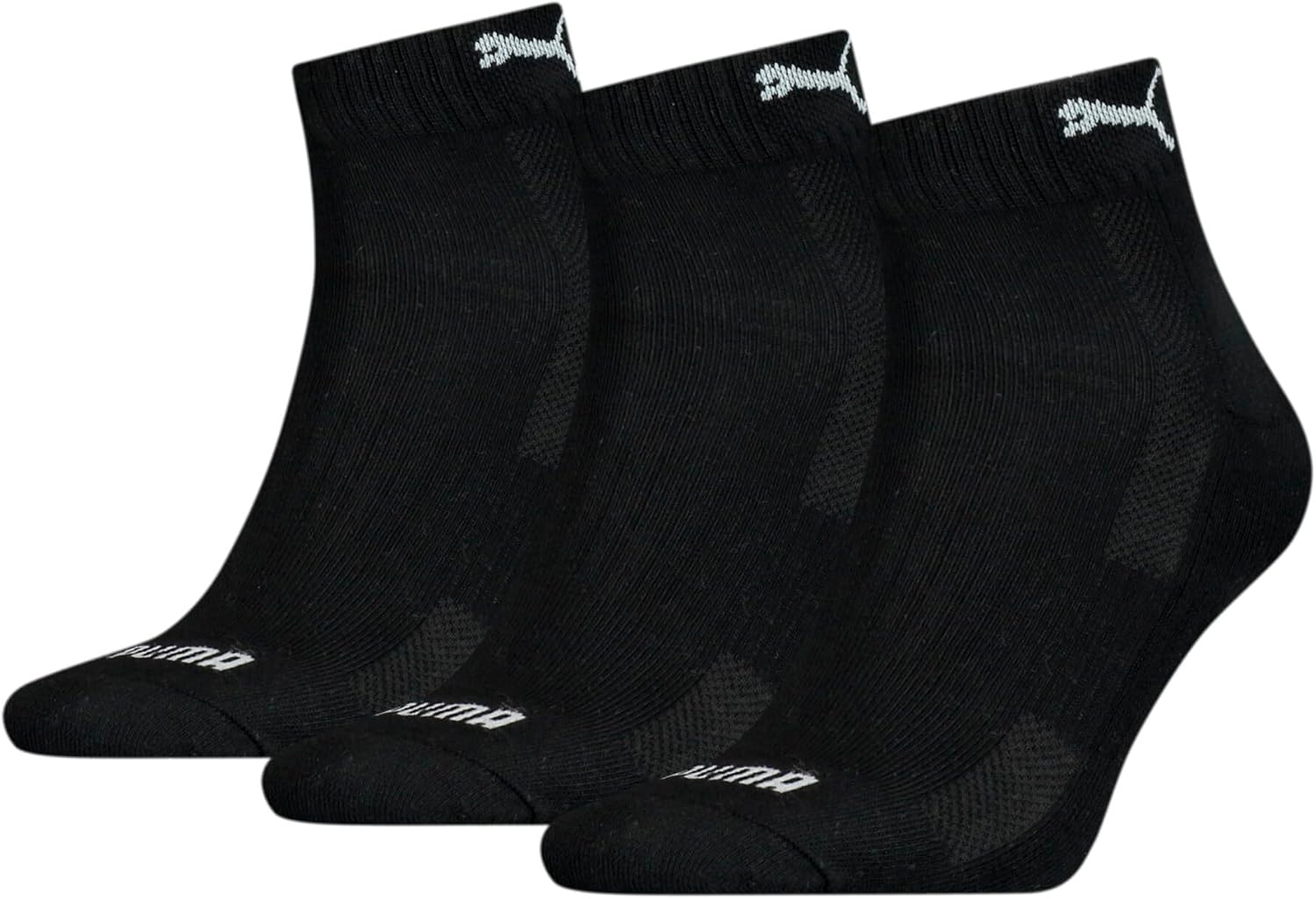 Detalle de PUMA Cushion Quarter 3P: Calzini unisex, comfort quotidiano