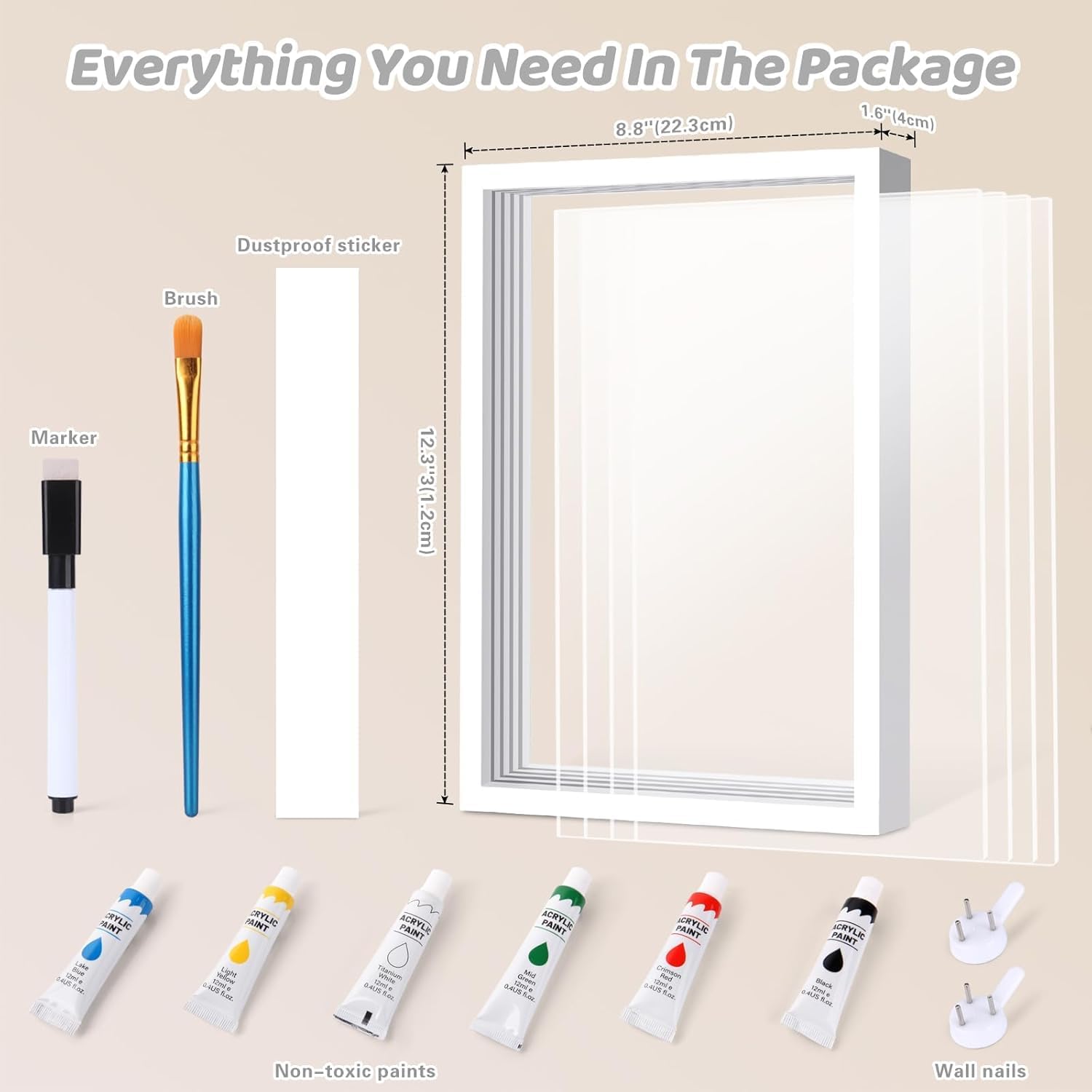 Thumbnail 1 de Crenze Family Handprint Kit DIY frame