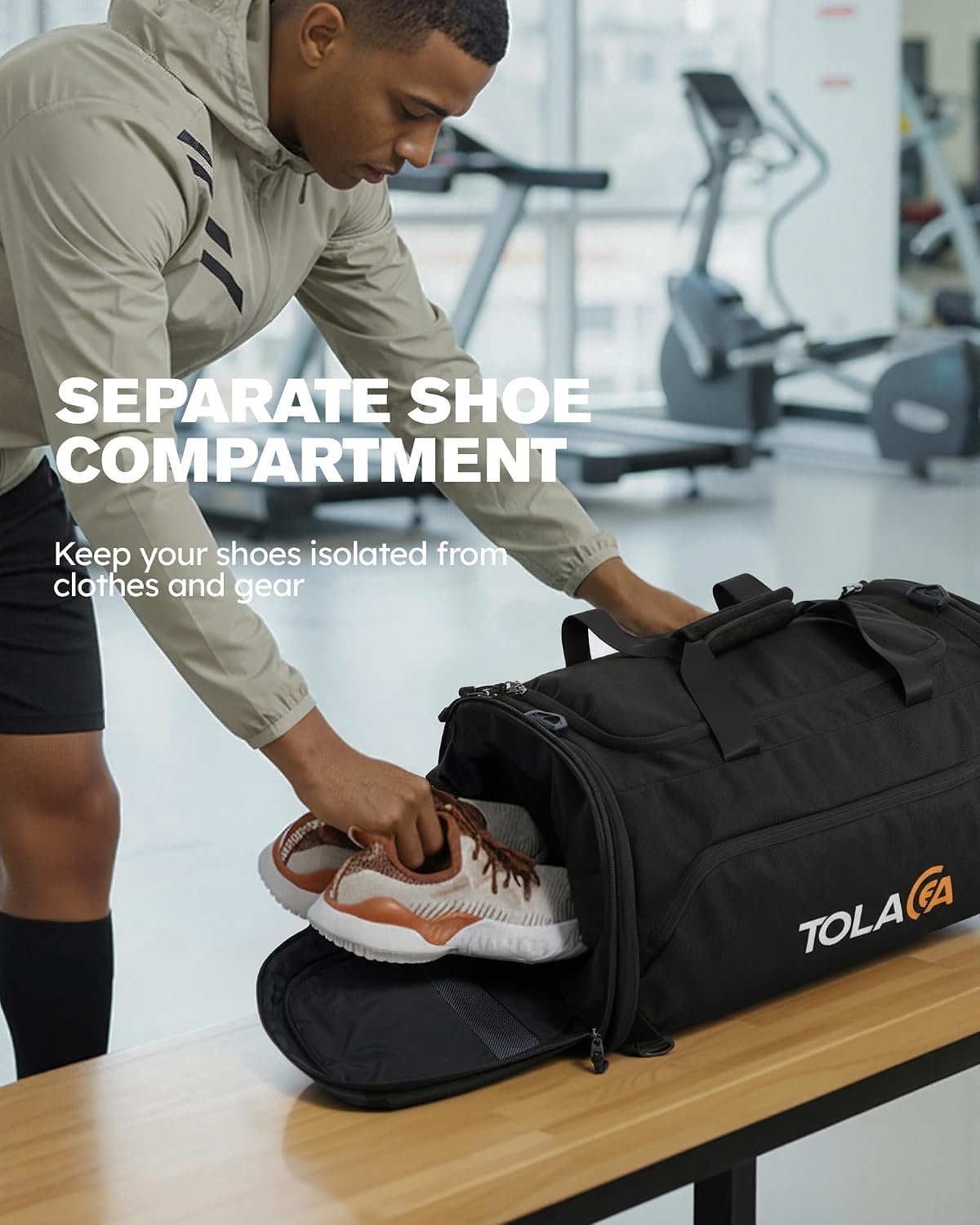 Thumbnail 5 de Tolaccea Sporttasche 56–70L (erweiterbar) mit Schuhfach & Nassfach – als Rucksack tragbar