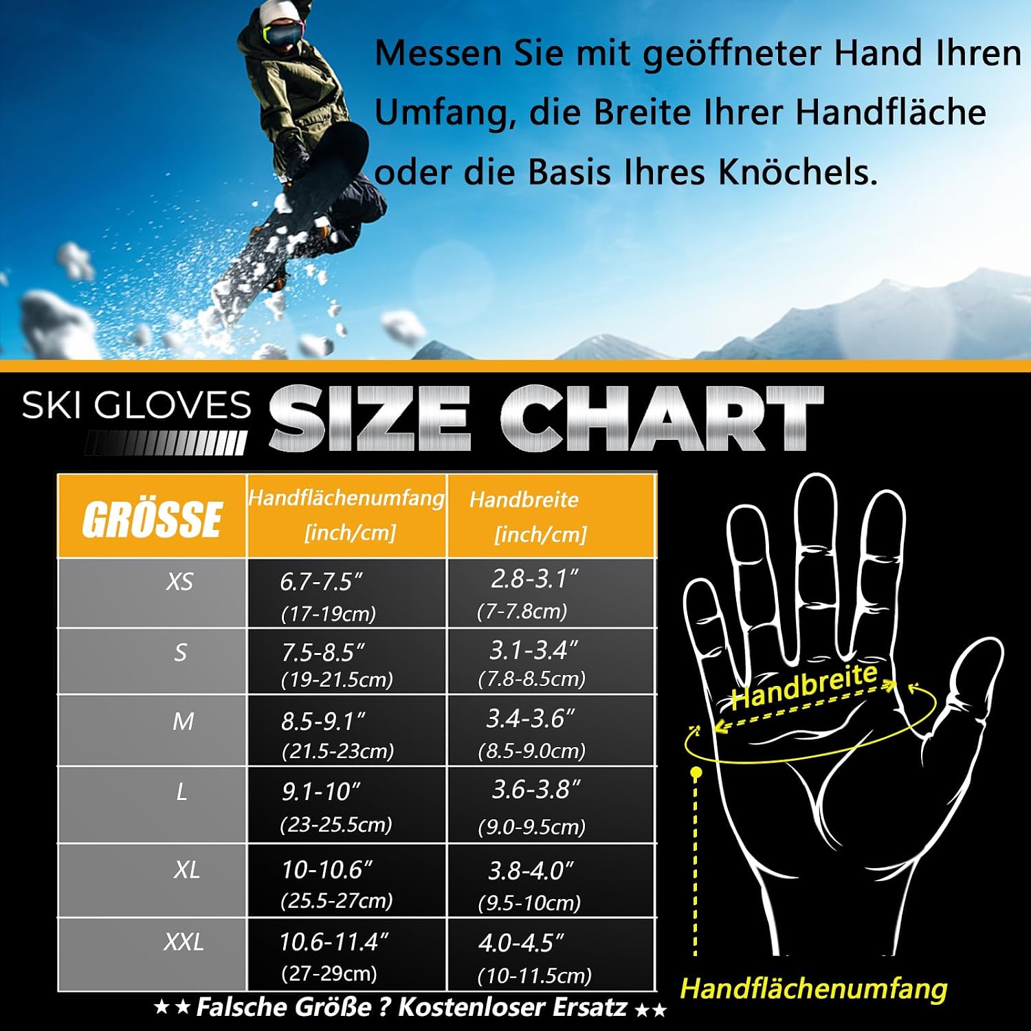 Thumbnail 4 de BIKINGMOREOK Winterhandschuhe 3M Thinsulate, wasserdicht, −30°C