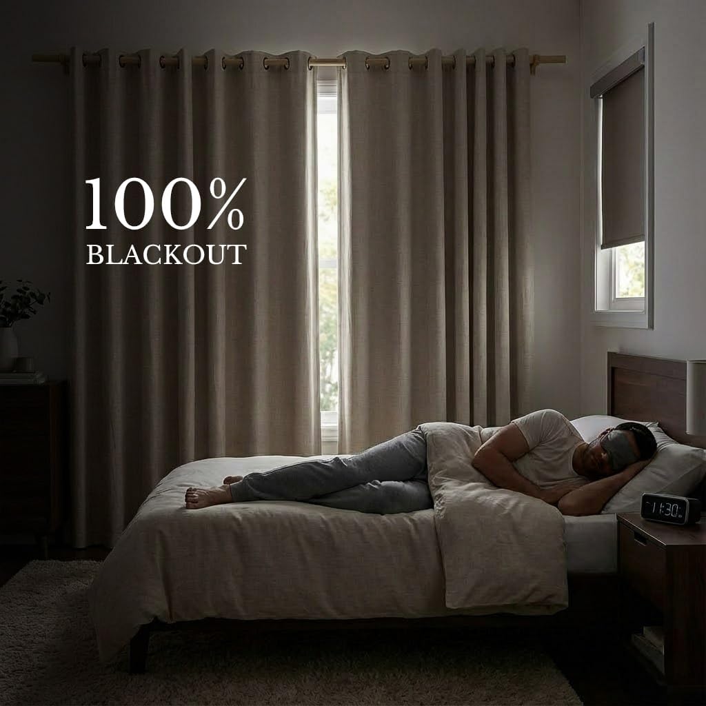 Detalle 2 de NICETOWN 100% Blackout Curtains 95 in