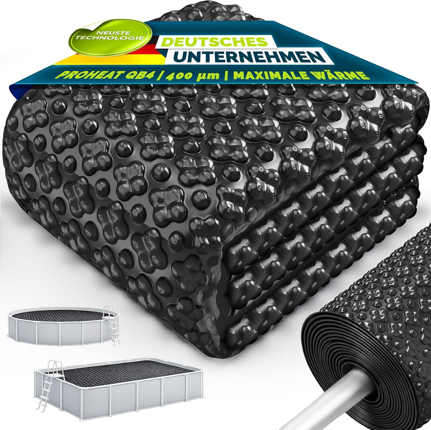 Detalle de tillvex TVPHQB ProHeat QB4 zwembadfolie 400 µm, 450 x 220 cm