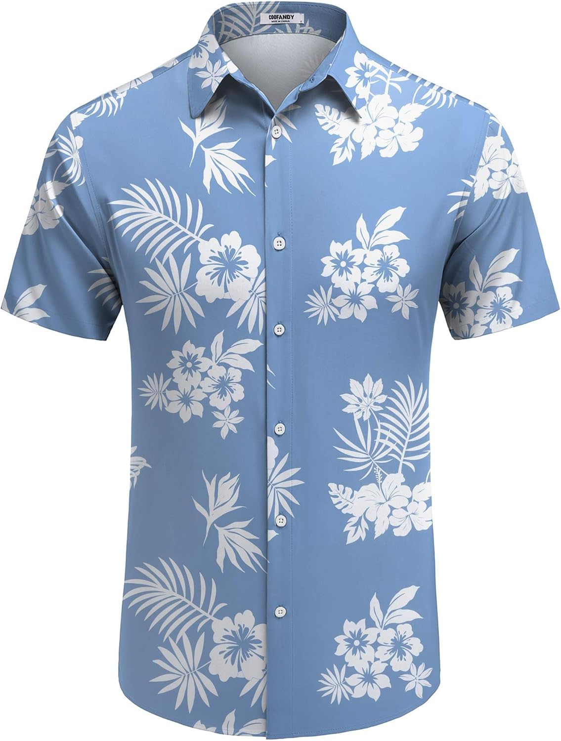 Thumbnail 5 de COOFANDY Men’s Short-Sleeve Hawaiian Shirt (Tropical Floral Button-Down)