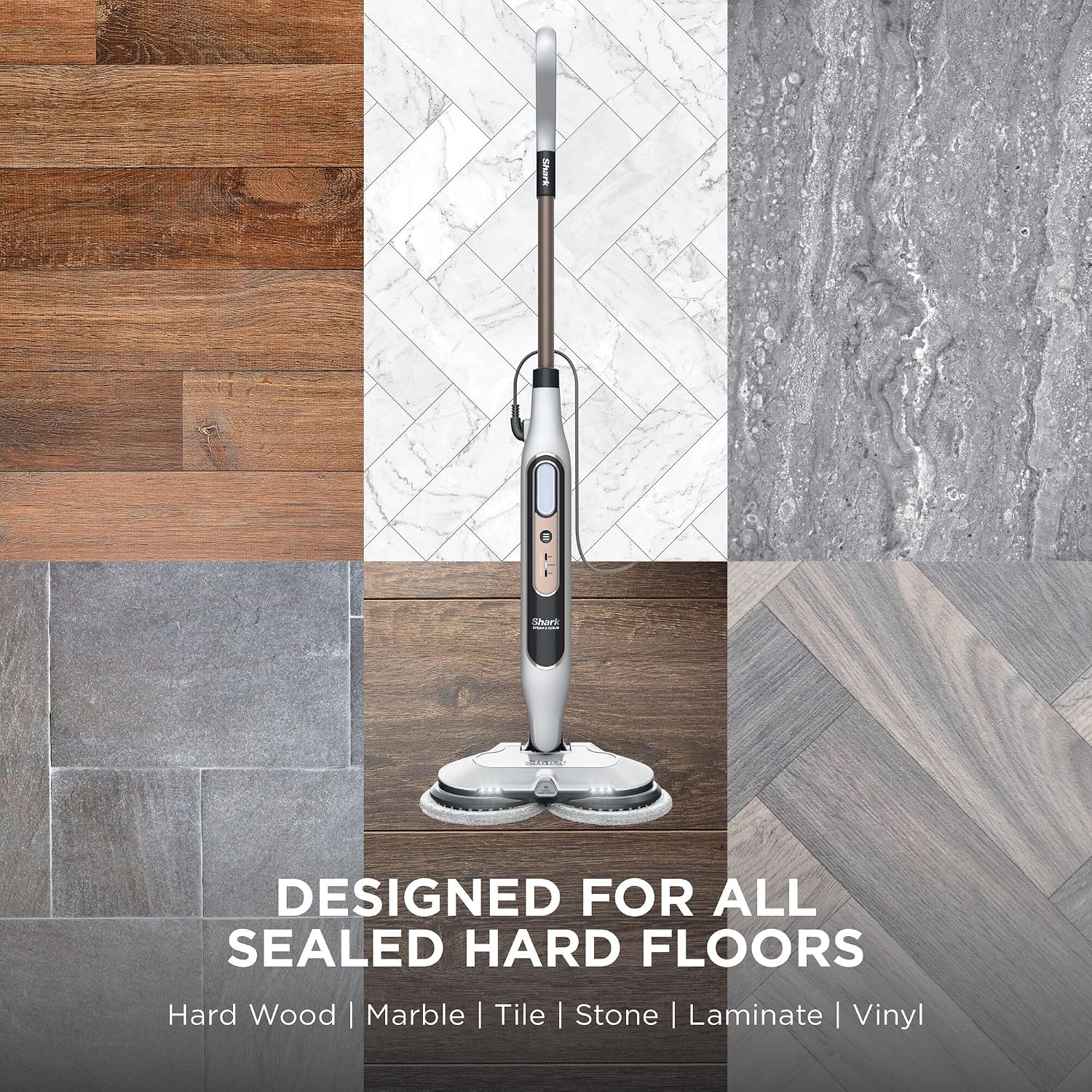 Thumbnail 6 de Shark Automatic Steam Mop S8201UK with 2 rotating Power Pads and 3 steam settings