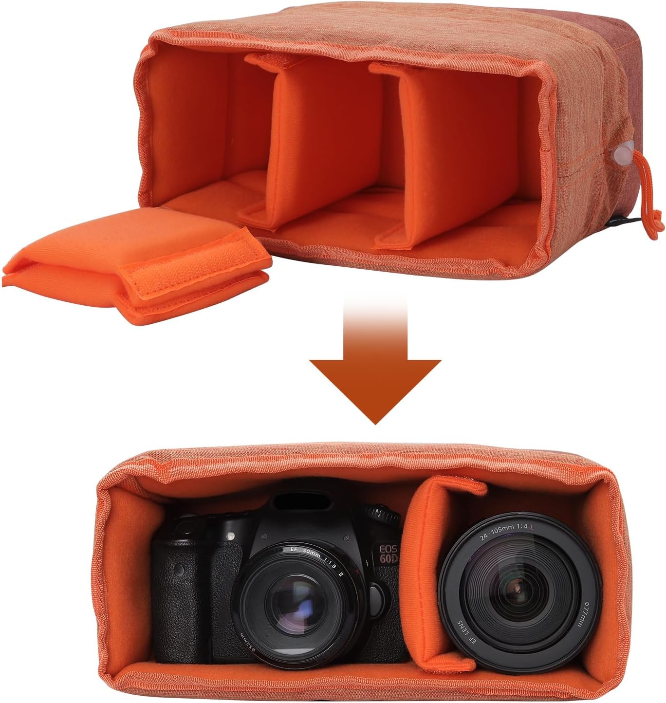 Thumbnail 2 de Koolertron Padded DSLR Camera Insert – Shockproof Bag Insert for Sony/Nikon DSLR (27 x 16 x 12 cm, 160 g)
