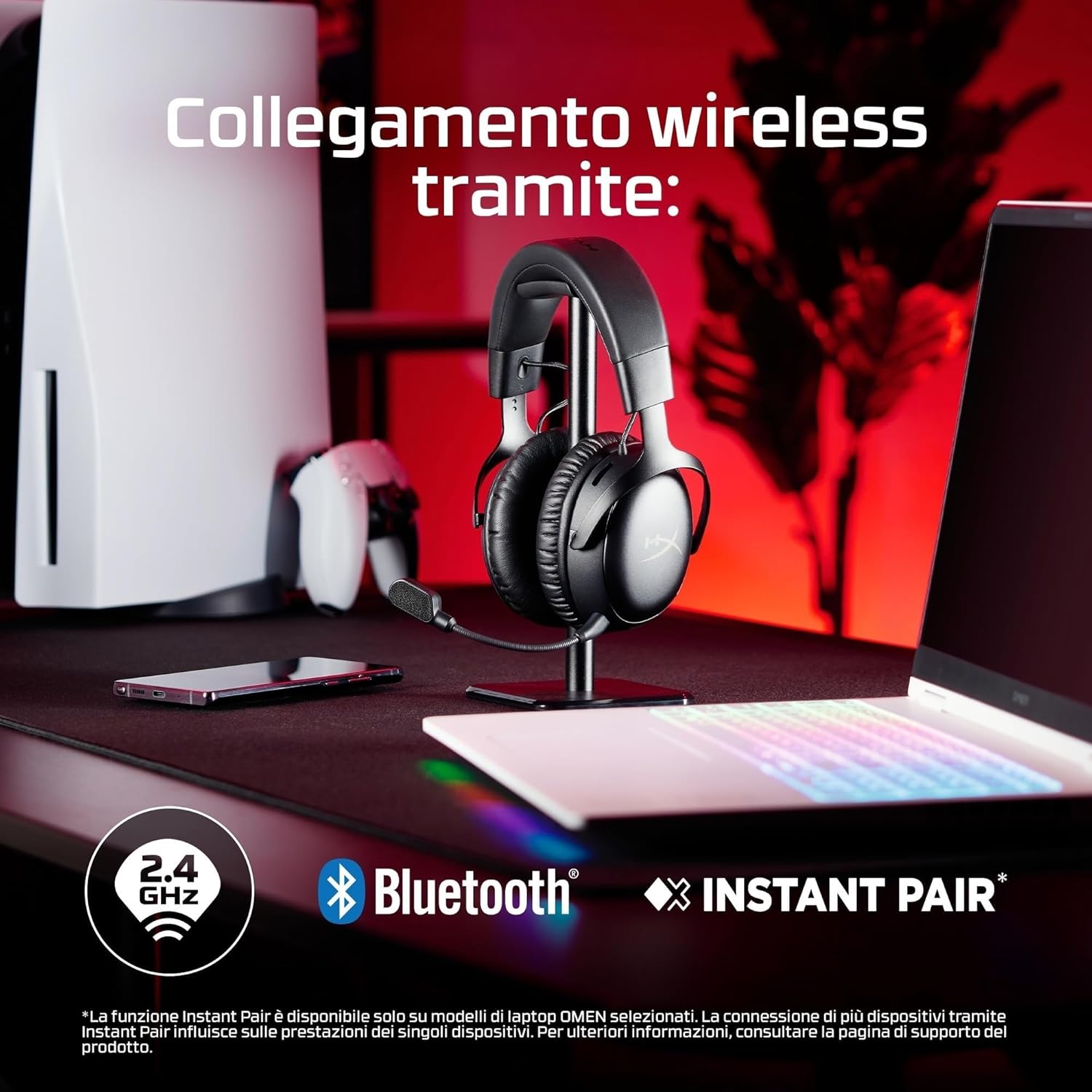 Thumbnail 2 de HyperX Cloud III S Wireless: cuffie Bluetooth con audio 3D e microfono con cancellazione del rumore