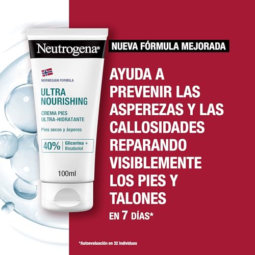 Detalle de Neutrogena Fórmula Noruega Crema Pies Ultra Hidratante (2 x 100 ml) para pies secos
