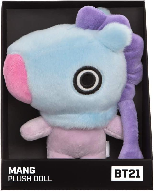 Detalle 2 de BT21 MANG Small Purple Soft Toy – Official BT21 Merchandise by Aurora World (61329)