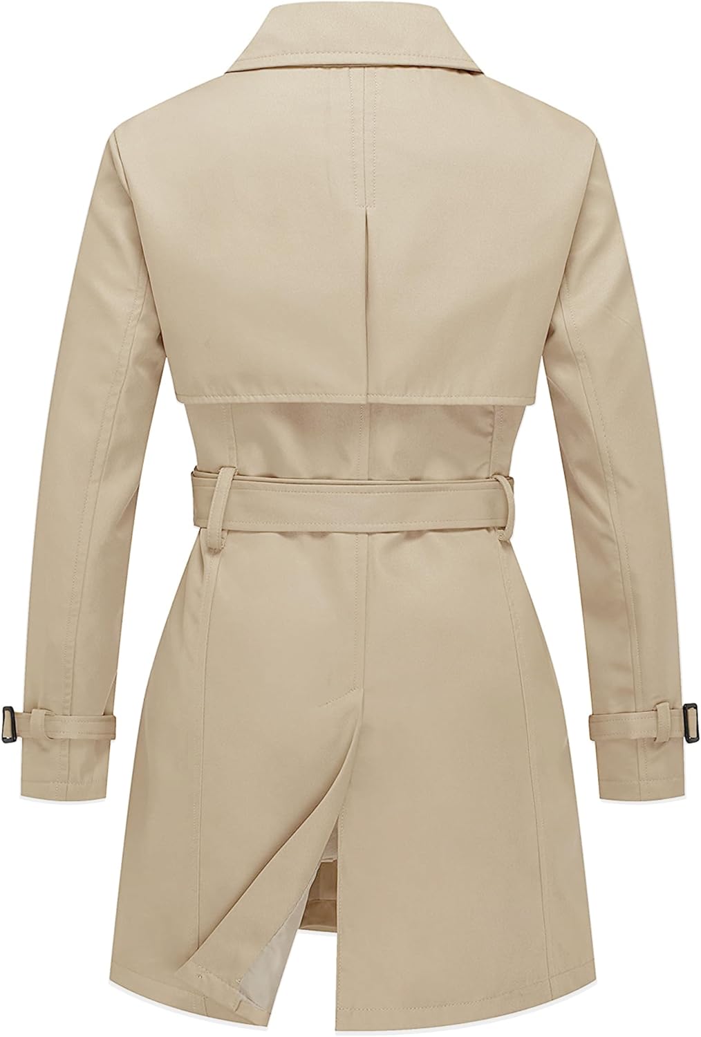 Thumbnail 2 de Wantdo dubbelknäppt trenchcoat för dam – vatten- och vindtät med skärp