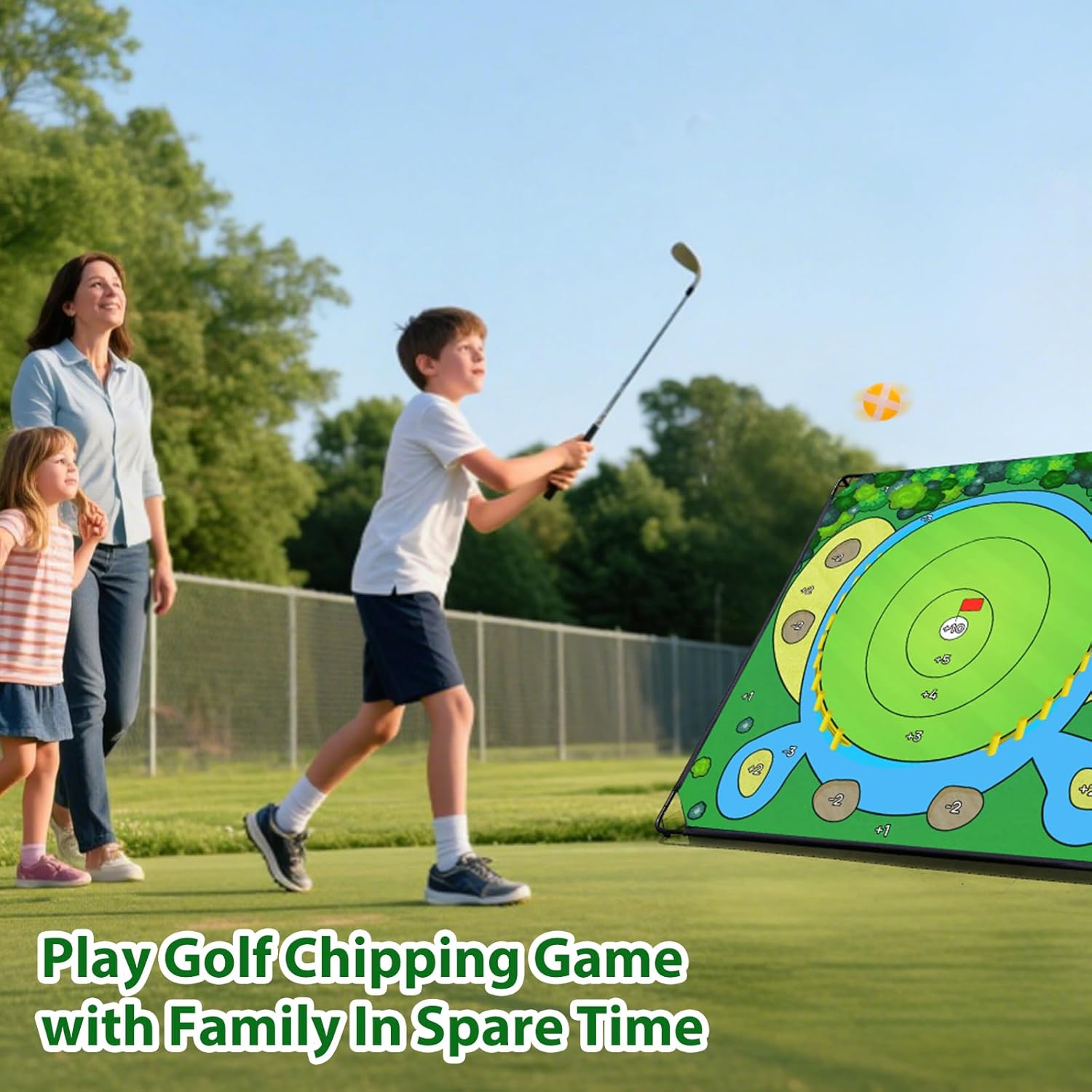 Detalle 2 de Portable 70x70 Indoor/Outdoor Golf Chipping Practice Mat