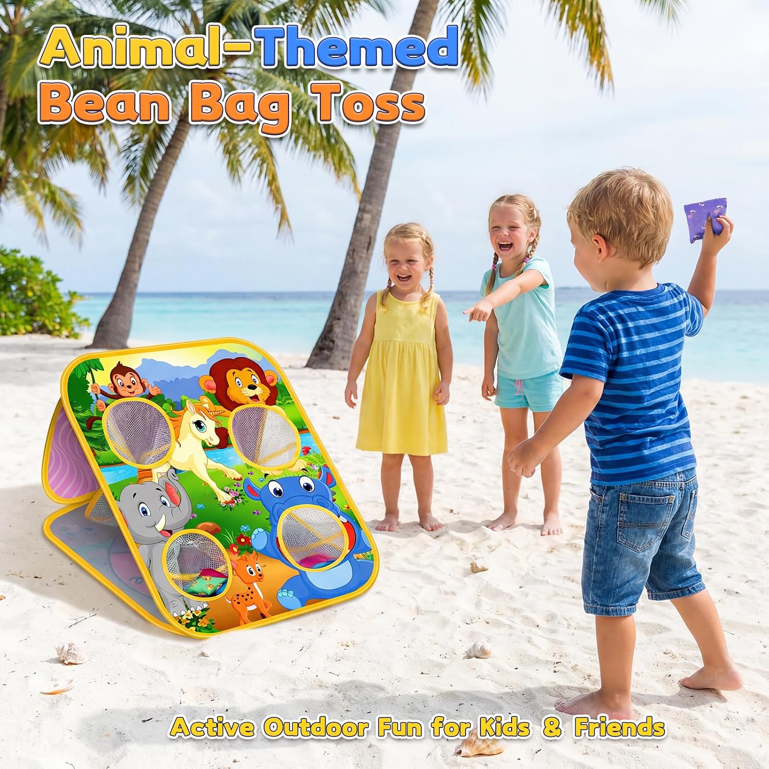 Thumbnail 6 de Bean Bag Toss Game Cornhole Board for Ages 3–8