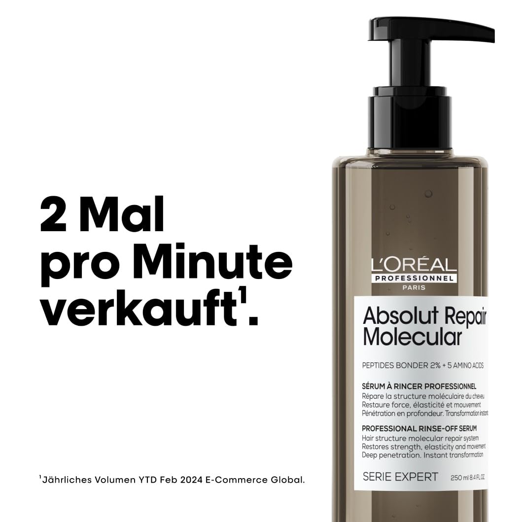 Thumbnail 6 de L’Oréal Professionnel Absolut Repair Molecular Rinse-Off Serum: Serum für strukturgeschädigtes Haar mit 2% Peptidbondern
