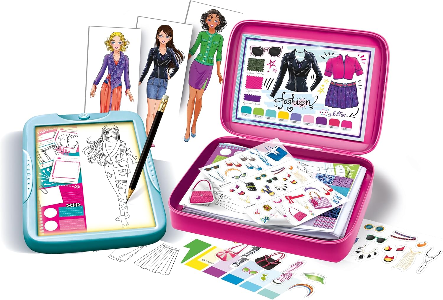Thumbnail 1 de Clementoni Idea - Fashion Designer: Lavagna luminosa creativa per bambine 7+ anni