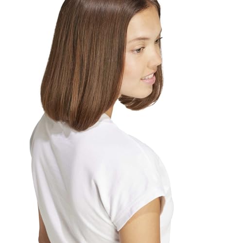 Thumbnail 7 de Adidas Mujer Essentials Linear Cotton Shirt – camiseta blanca con negro, talla M