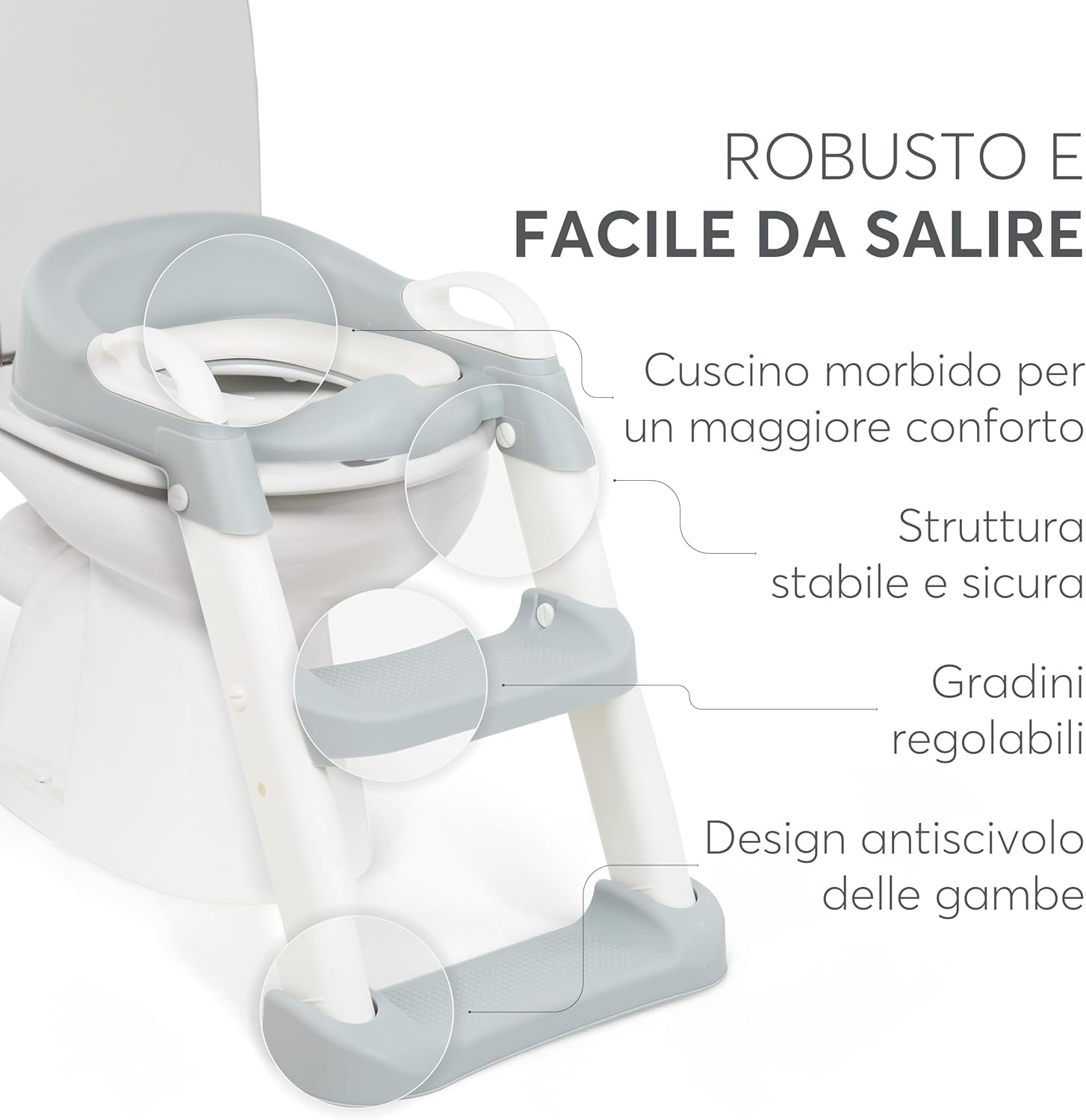 Thumbnail 6 de KikkaBoo Riduttore WC bambini LEA con scaletta pieghevole - comfort e sicurezza per 12–60 mesi