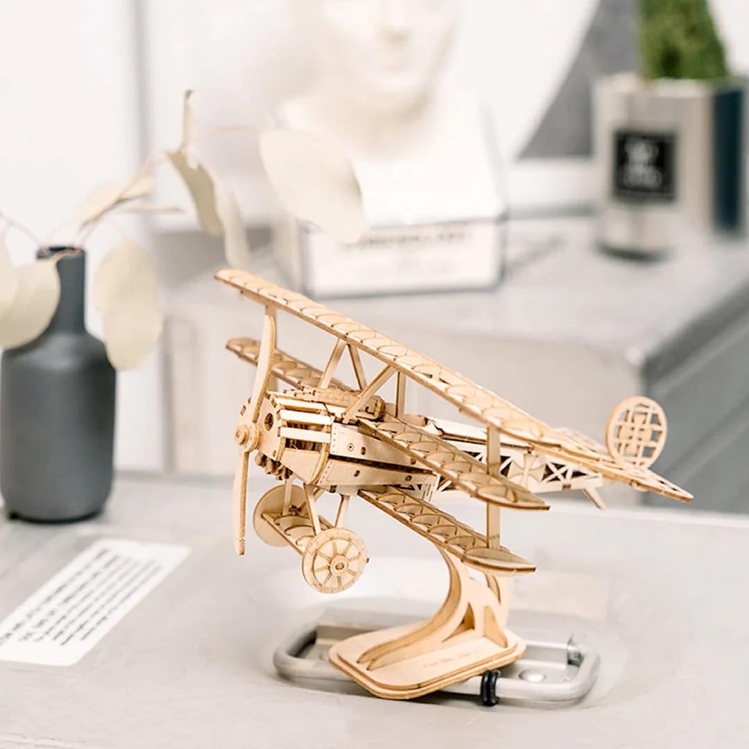 Detalle de ROBOTIME ROKR TG301 Avion 3D en puzzle bois