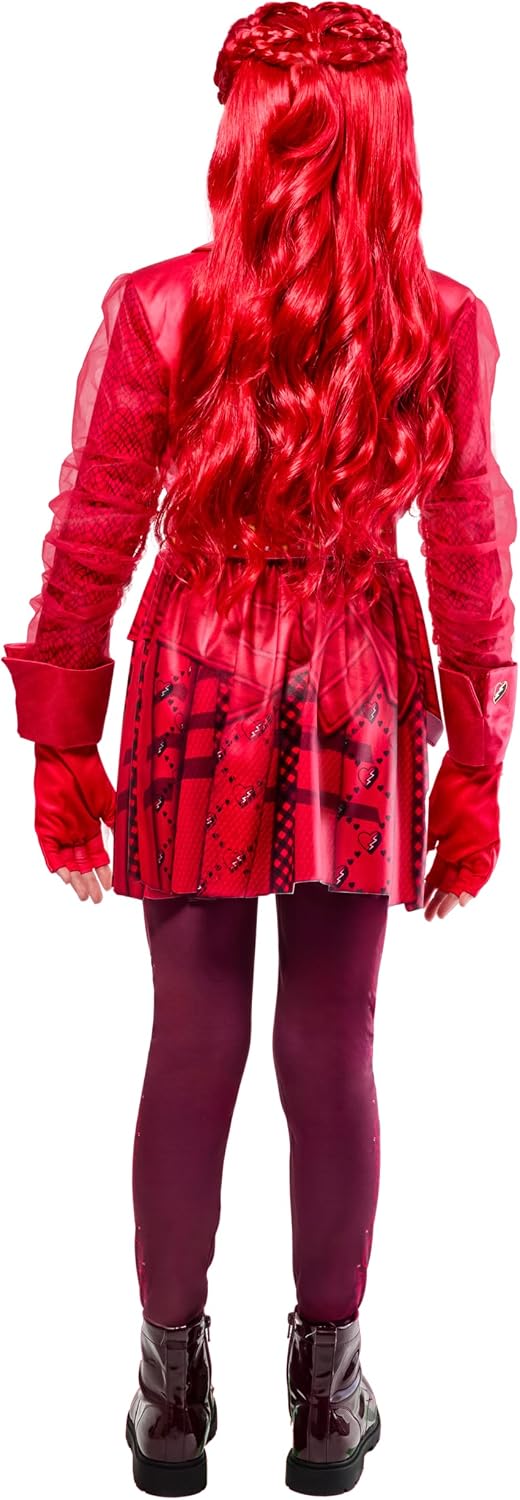 Detalle 2 de Party City Disney Descendants Wicked Wonderland Red Costume Dress for Kids