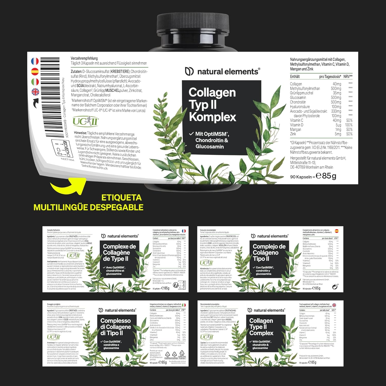 Thumbnail 5 de Colágeno UC-II® con MSM y Vitaminas para articulaciones 🤍