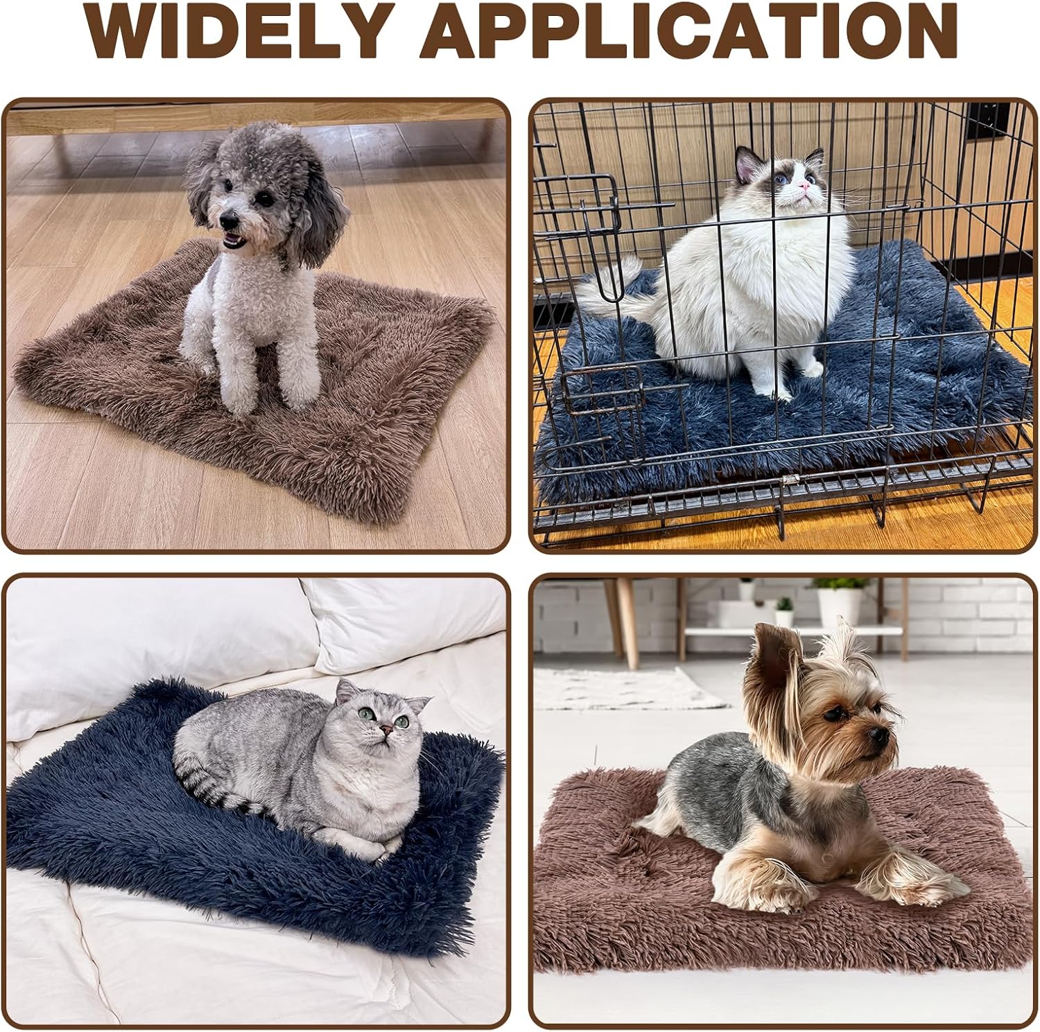 Detalle de MICOOYO Hundebett-Matratze – Fleece-Haustierkissen (61 × 41 cm) für kleine Hunde, Katzen und Welpen