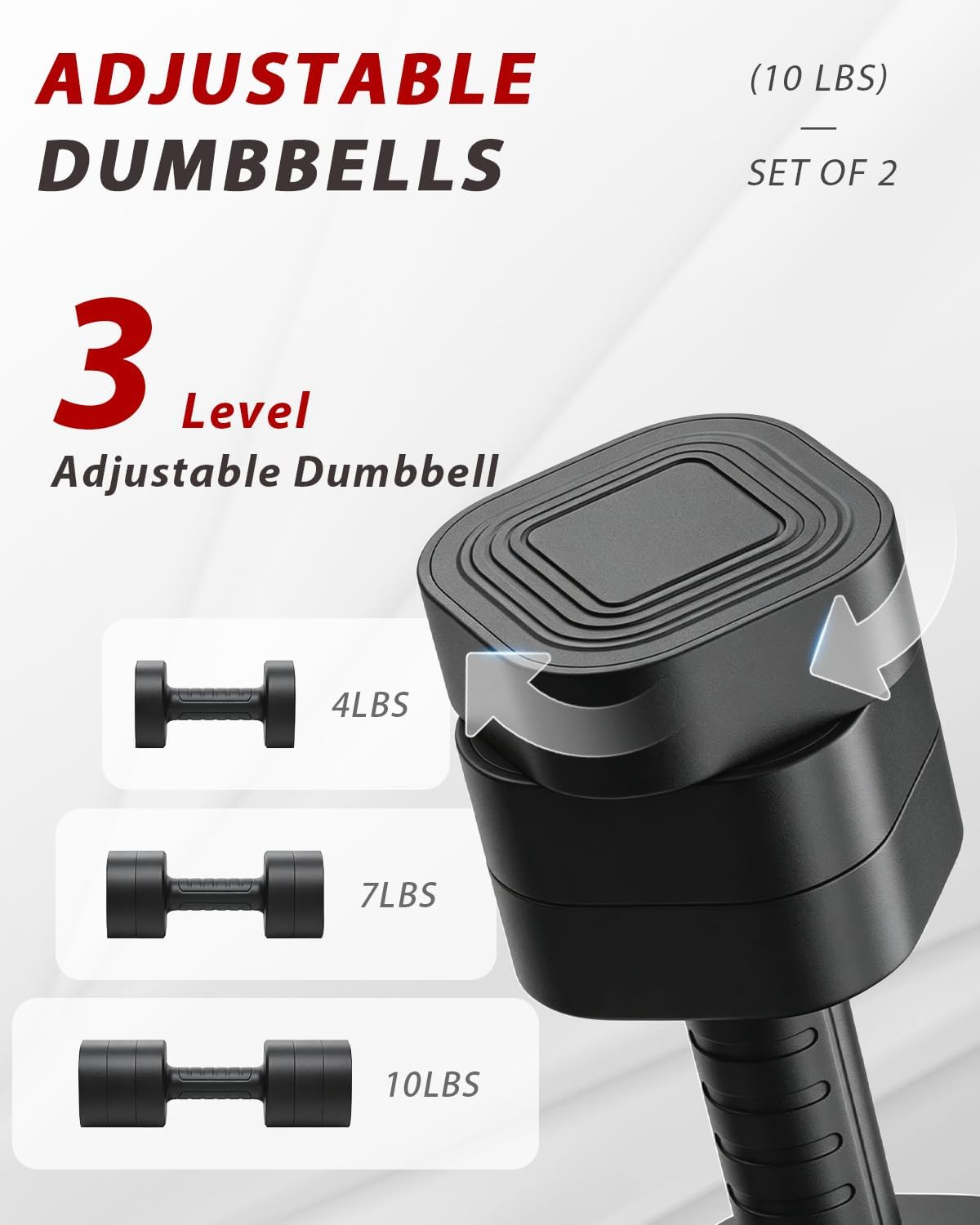 Detalle 2 de Ragebby Adjustable Dumbbell Set, 4 lb