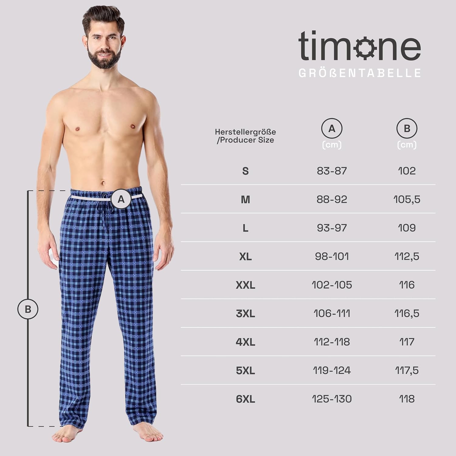 Thumbnail 5 de Timone TPP-001 pantalon pyjama homme 100% coton