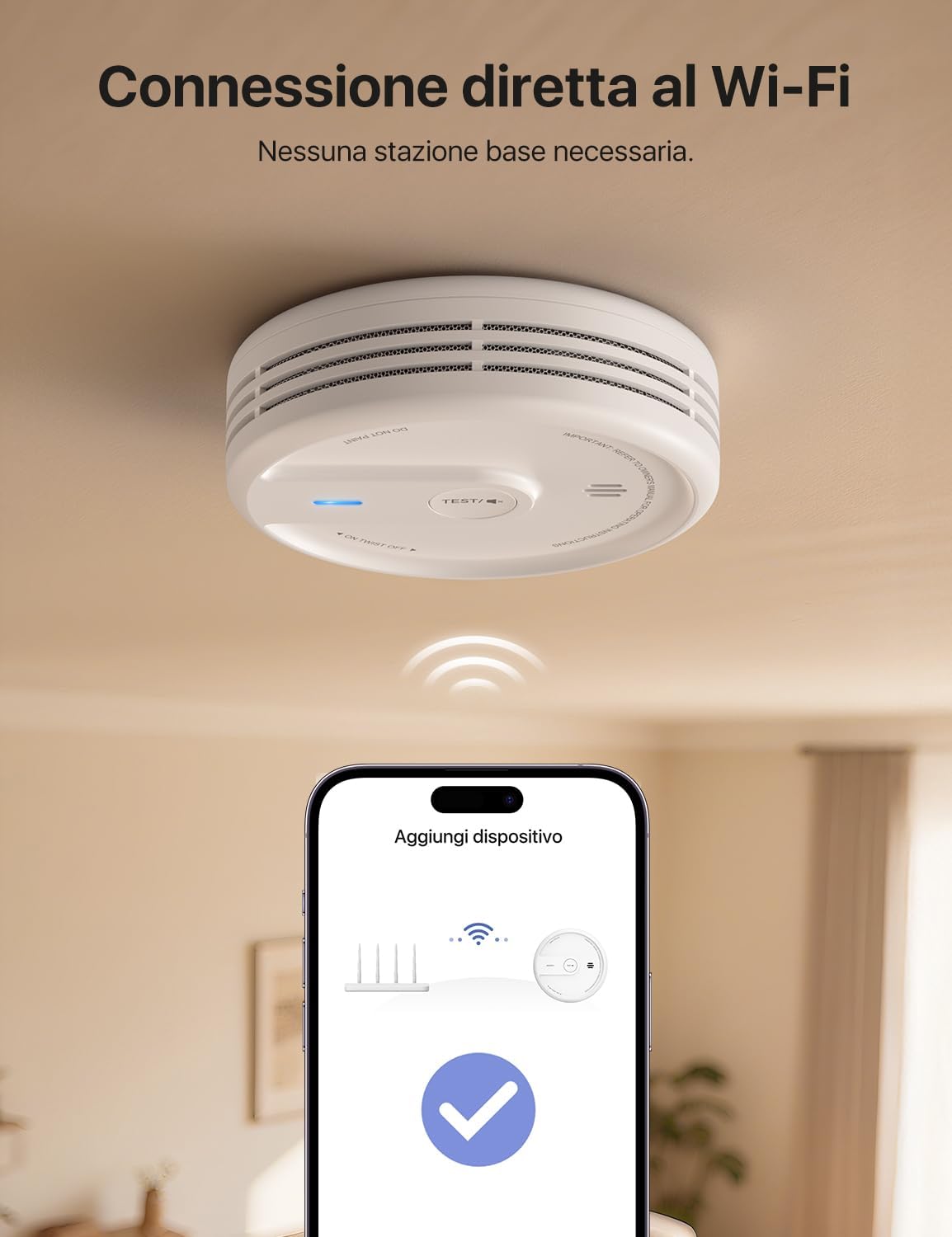 Thumbnail 1 de X-Sense XS0E-iR Rilevatore di fumo Wi‑Fi con app, modalità notturna e batteria sostituibile (3 pezzi)