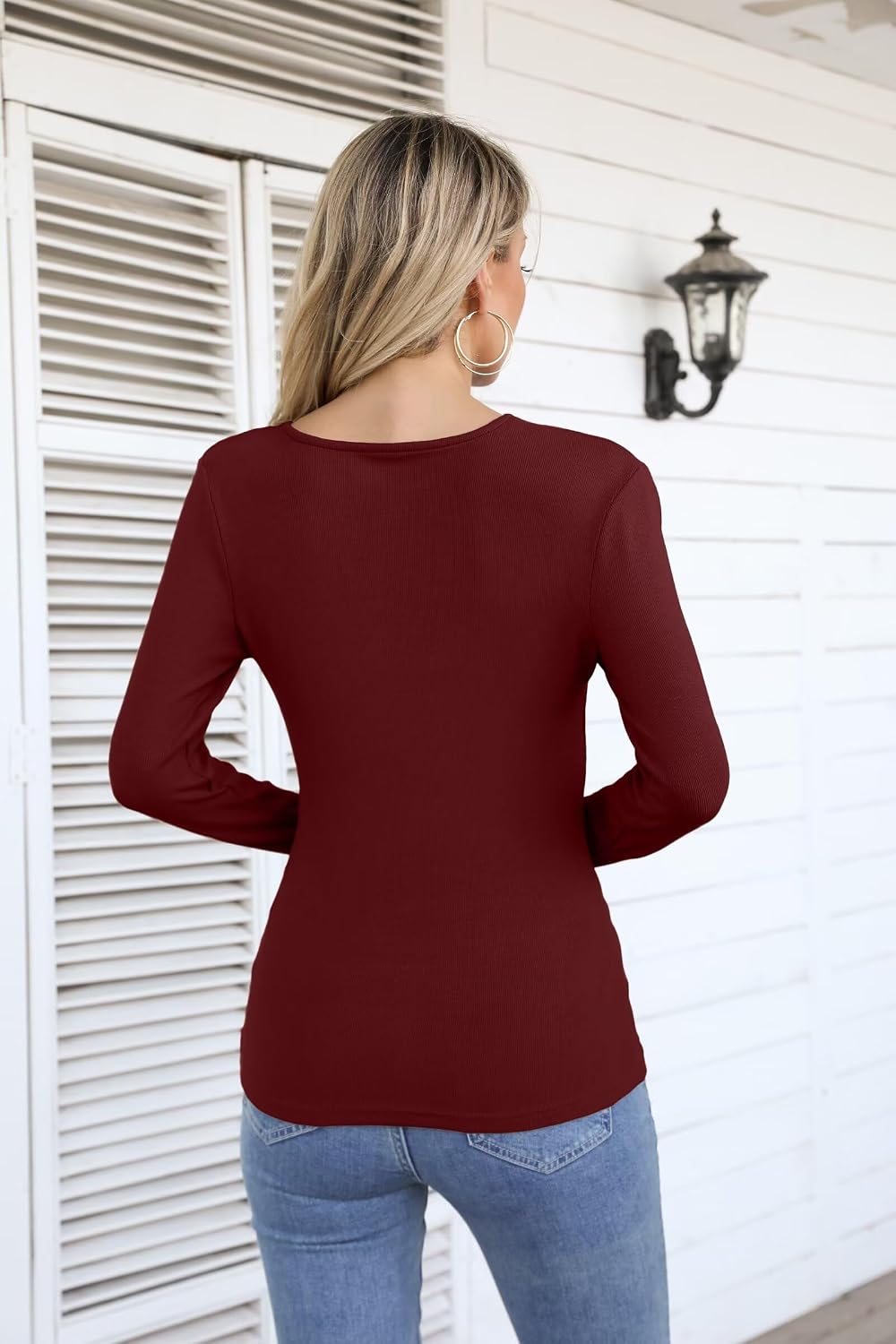 Detalle 2 de VICHYIE Langarmshirt mit Cut-Out Detail