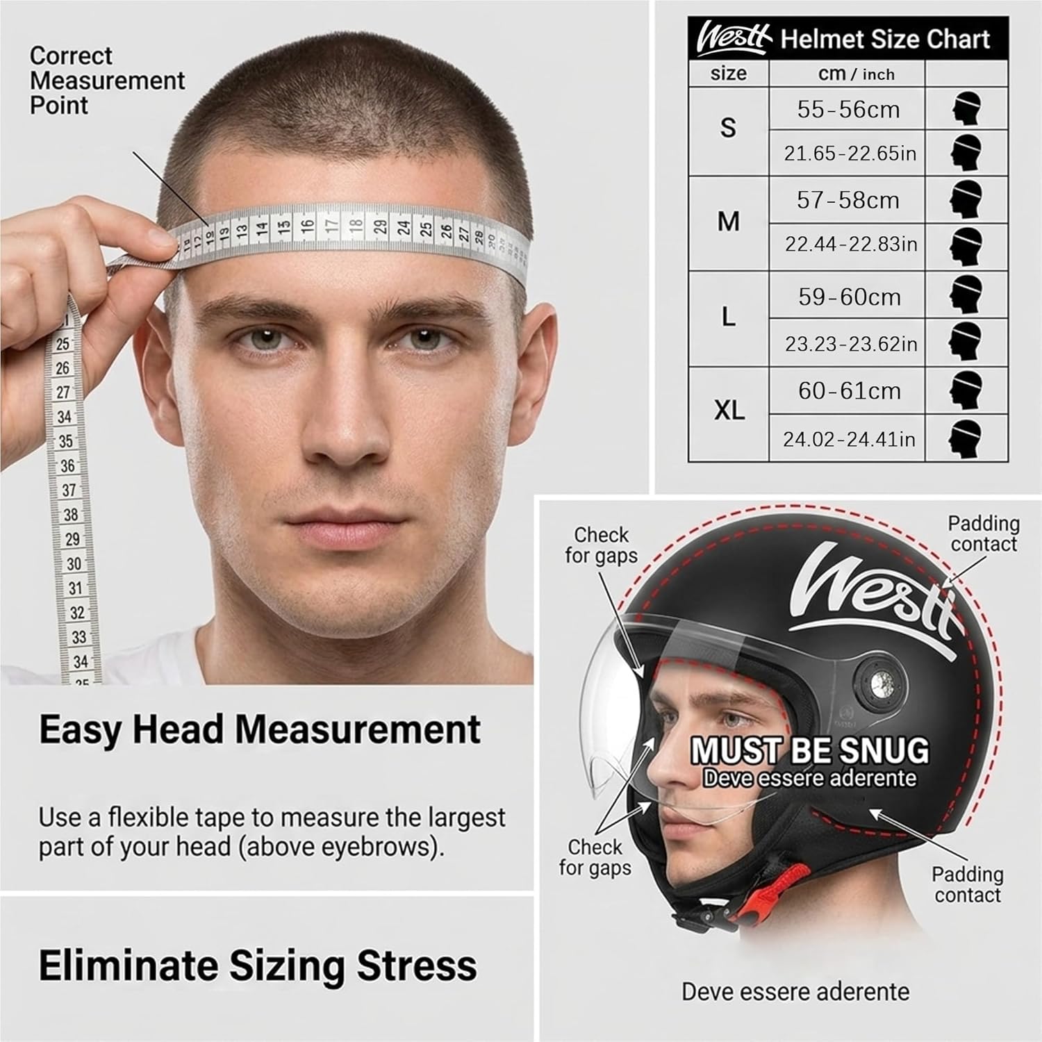Detalle 2 de Westt Casco Jet ECE 22.06 1100 g