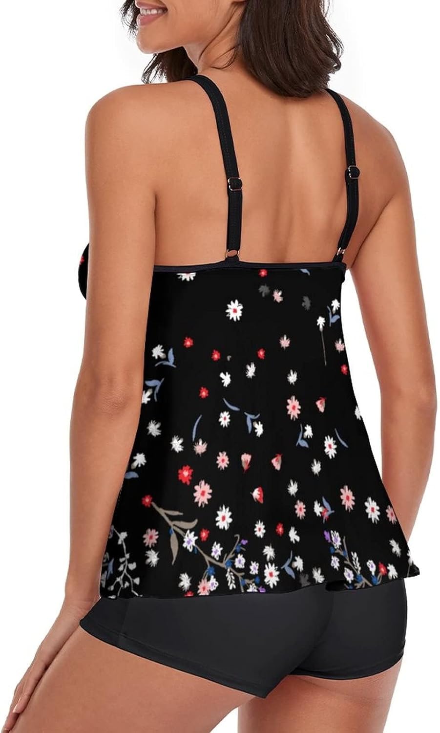 Detalle 2 de Wihnsinop Tankini Damen Bauchweg Set – Zweiteiliger Bademode mit verstellbaren Trägern und abnehmbarem BH