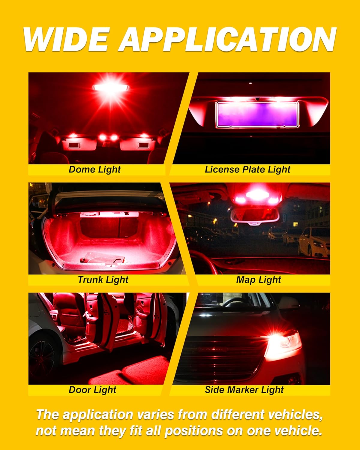 Detalle 2 de ANTEMOON T10 W5W Rojo 4 unidades 12V/24V