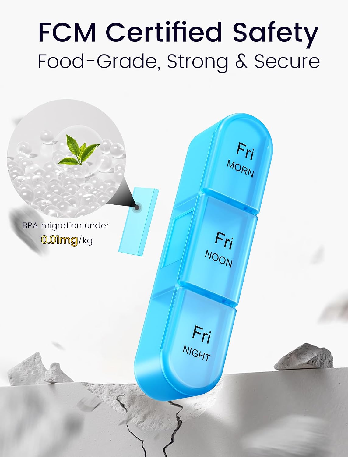 Thumbnail 5 de Zoolion Weekly Pill Box 7 Day 3 Times a Day – Travel Tablet Organiser