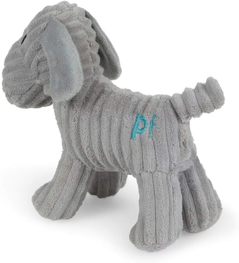 Detalle de Petface Little Petface Freddi pluchen hondenspeeltje met pieper, grijs