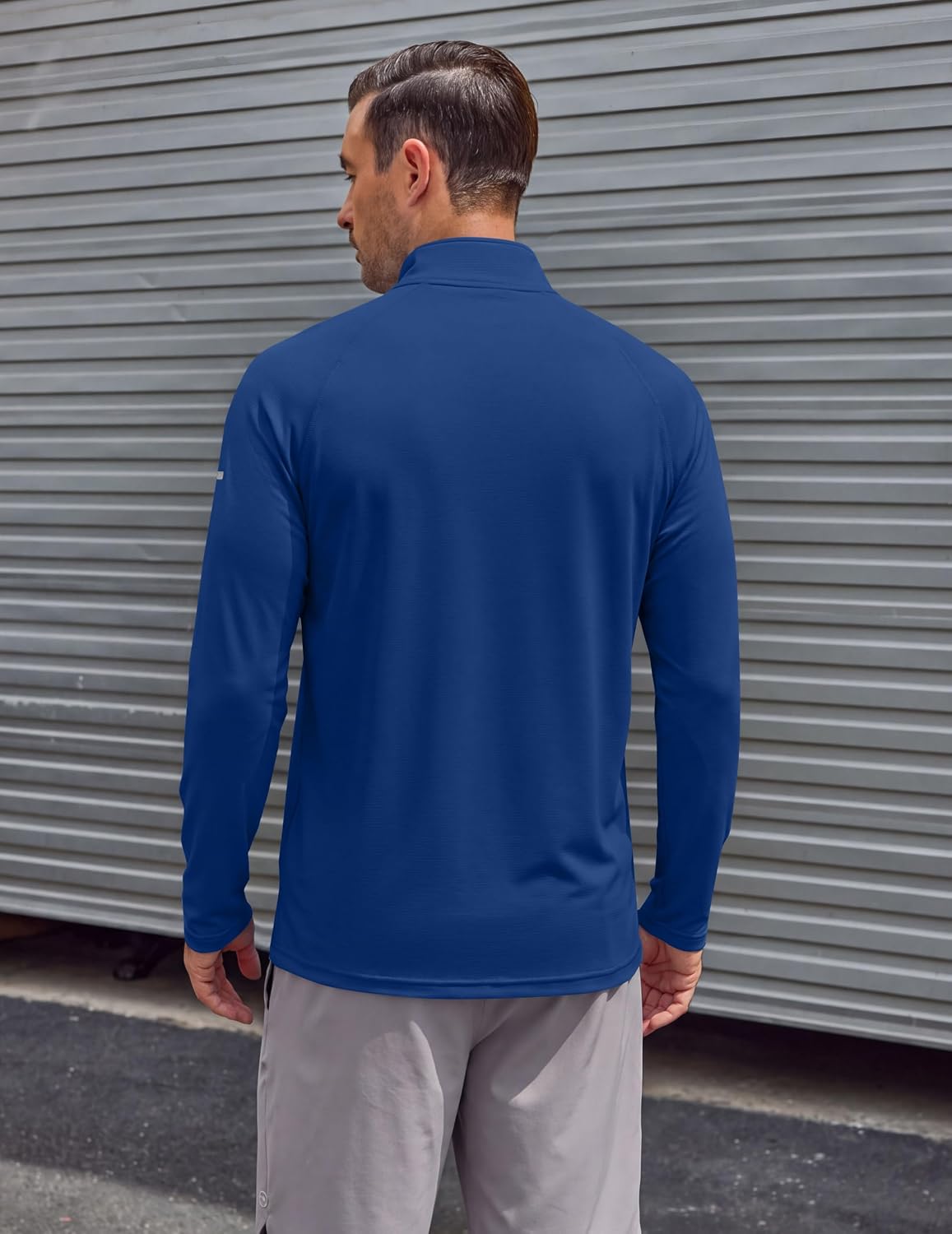 Detalle 2 de COOFANDY Men's Quarter-Zip Athletic Shirt UPF 50+