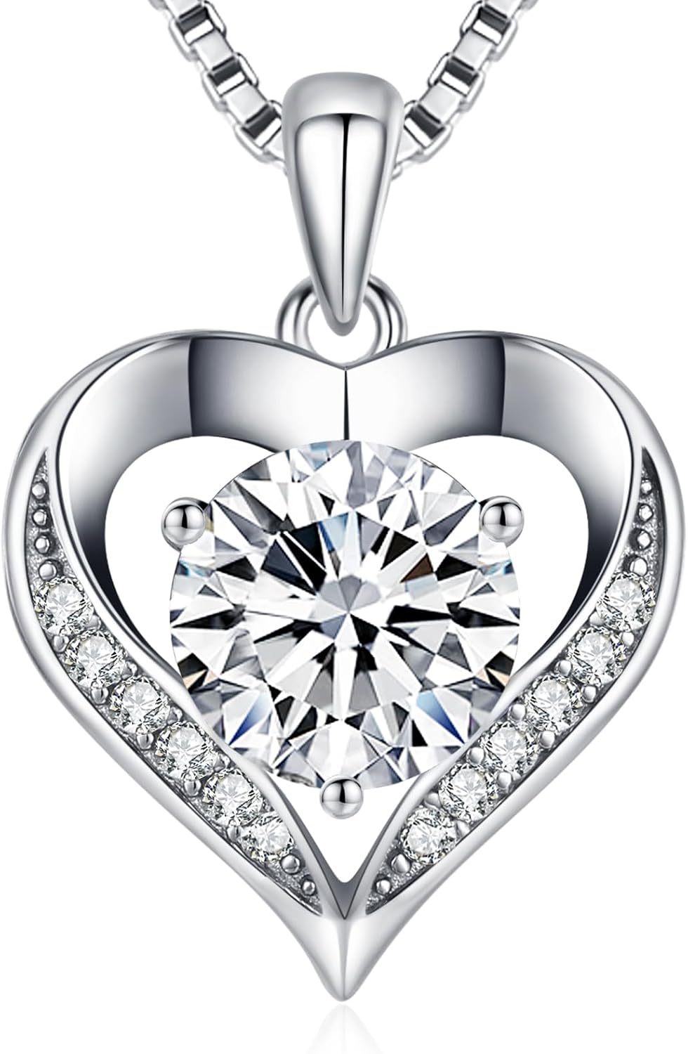 Detalle de DALOJOE 1 Carat Heart Moissanite Necklace đź’Ž
