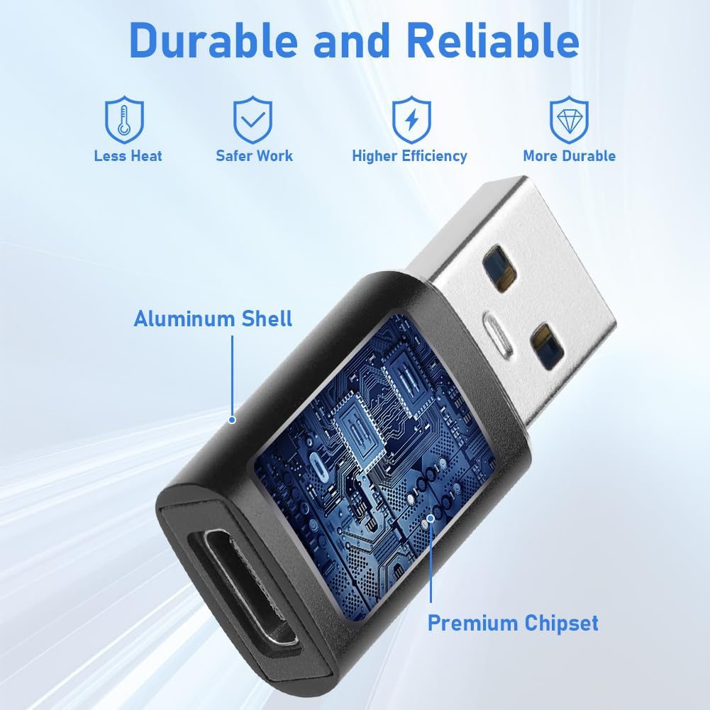 Detalle de OFFCUP A USB-C Adapter, USB-A Male to USB-C Female, 10Gbps