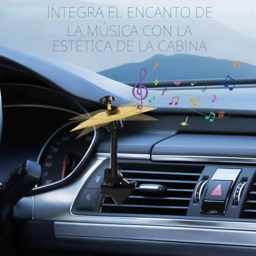 Detalle de Yeria Platillos de Batería para Coche – Crash Cymbal Decoración de Ventilación (dorado)