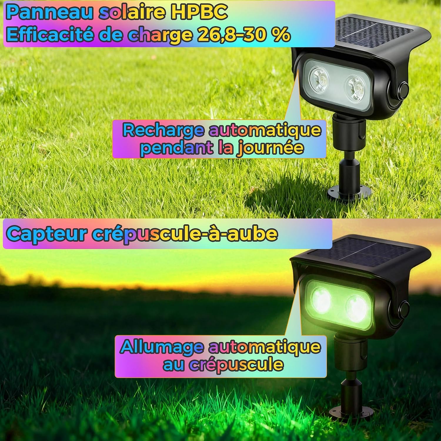 Thumbnail 4 de MEEKBOS Spot solaire 4 pièces