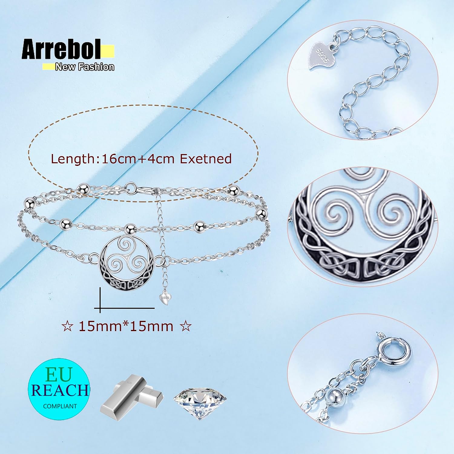 Thumbnail 4 de Arrebol Pulseras Plata 925 Ajustable 3A CZ