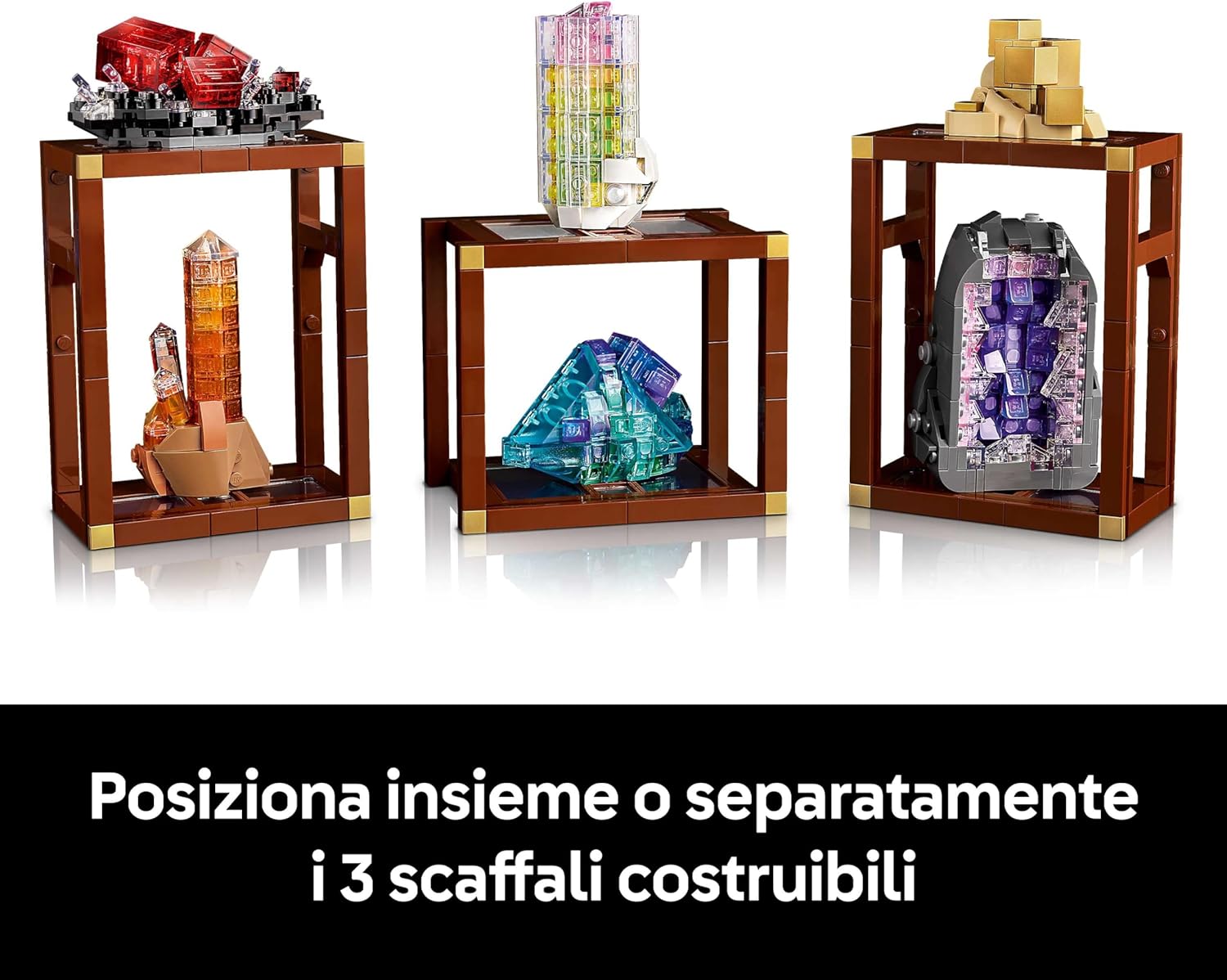 Thumbnail 4 de LEGO Ideas Collezione di Minerali 21362: modellino da esposizione per adulti con cristalli e 3 supporti