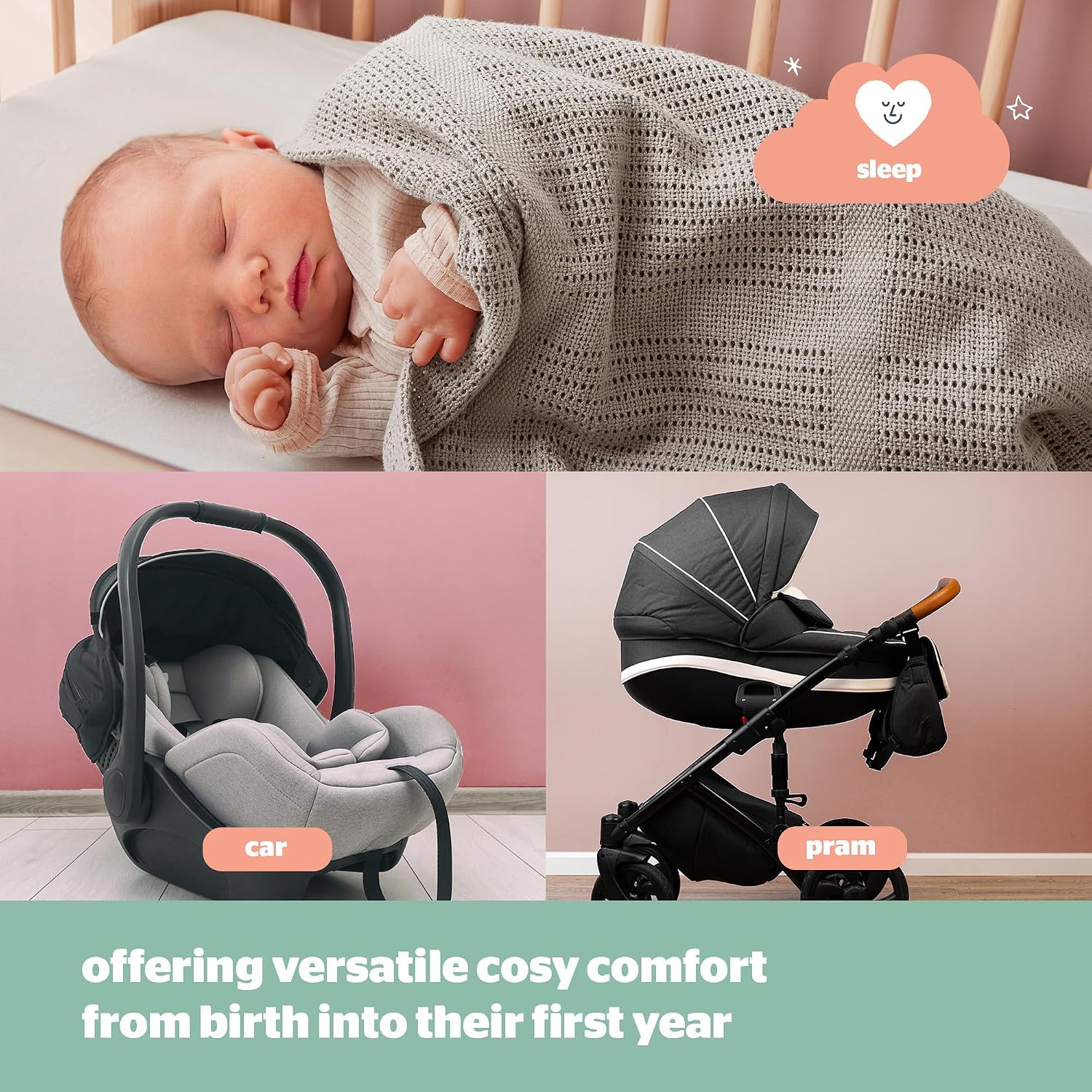 Thumbnail 3 de Silentnight Safe Nights Baby Blanket 2 Pack