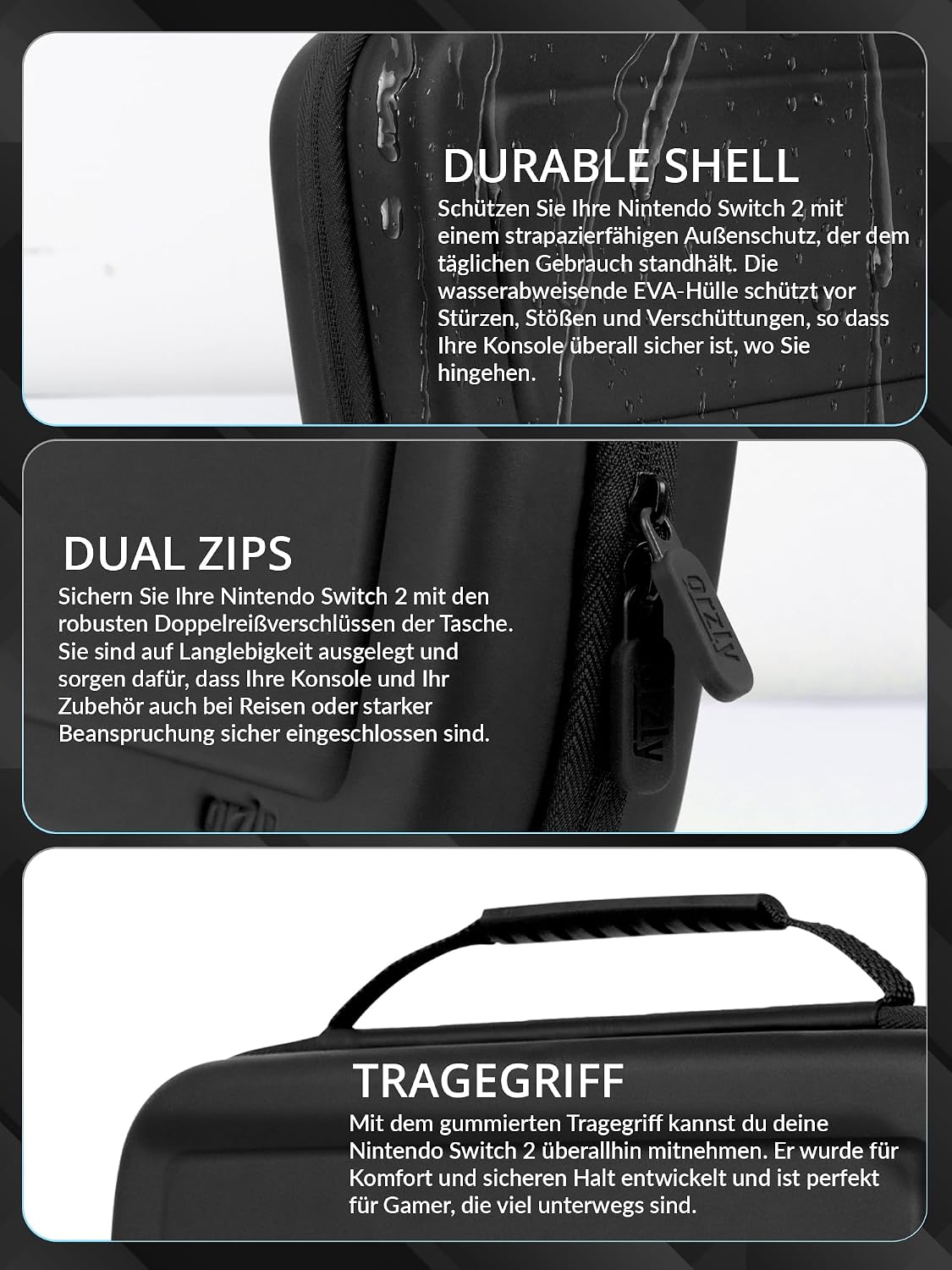 Detalle 2 de Orzly Tragetasche für Nintendo Switch 2 7,9"